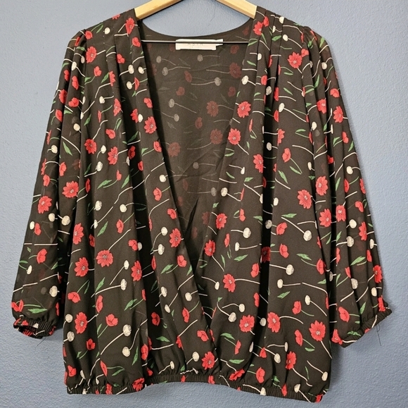 ASTR • Floral Open Front Blouse - Picture 1 of 9